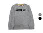 Sweat-shirt gris avec lettrage noir