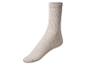 Chaussettes beige, style côtelé.