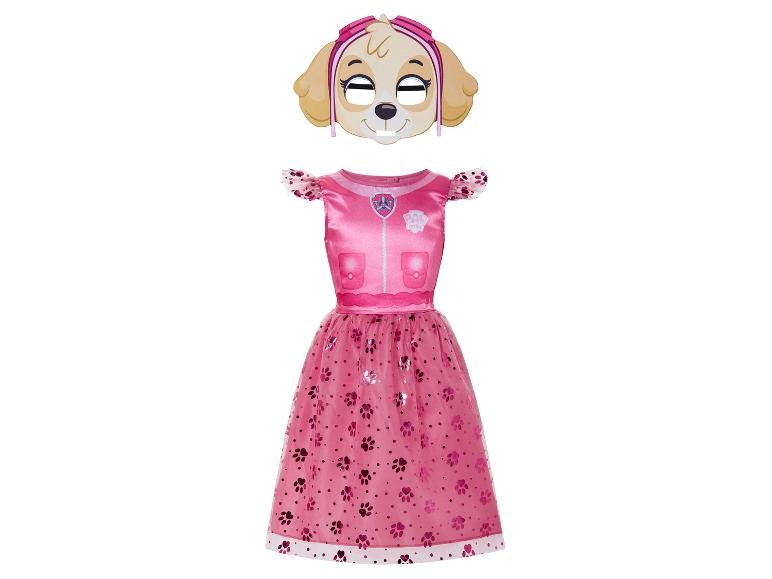 Une robe rose et un masque Paw Patrol.