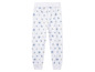 Pantalon de jogging blanc avec un motif marin de mouettes, d'ancres et de volants.