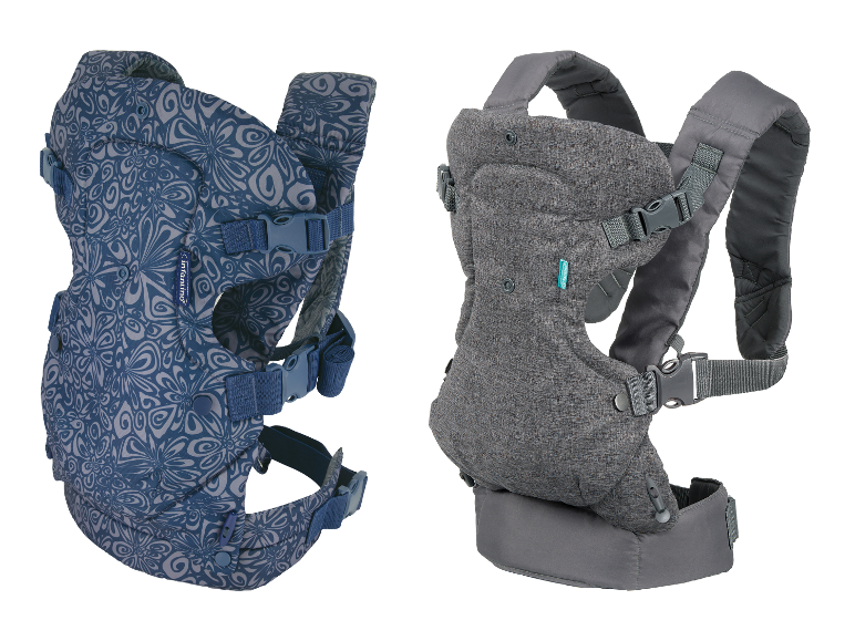 Porte-bébés Infantino et un autre modèle gris.