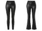Leggings noires et pantalon pattes d'éléphant en simili cuir.