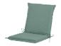 Un coussin de chaise vert Livarno Living avec des lacets.