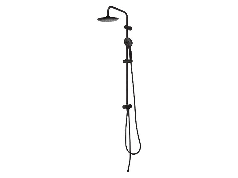 Ensemble de douche noir avec pommeau de douche et douchette à main
