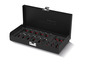 Un jeu de 13 embouts et tournevis dans un coffret noir de Lykkeide.