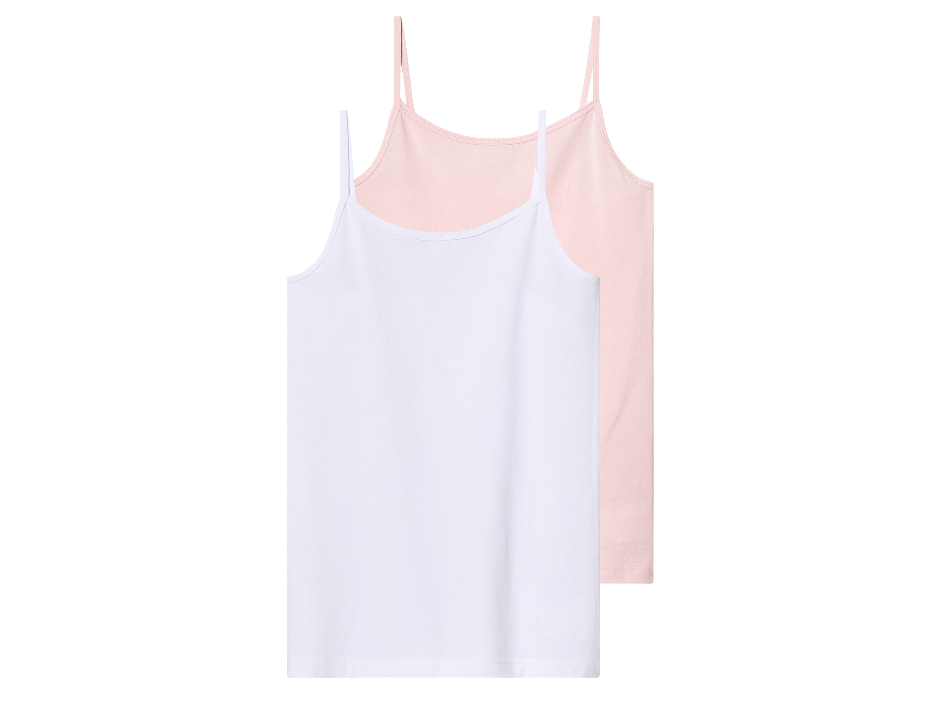 pepperts!® Lot de 2 débardeurs fille (134/140, rose/blanc)