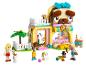 Magasin d'animaux de compagnie en briques de jouet, avec figurines et animaux.