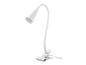 Lampe de bureau blanche avec bras flexible et pince