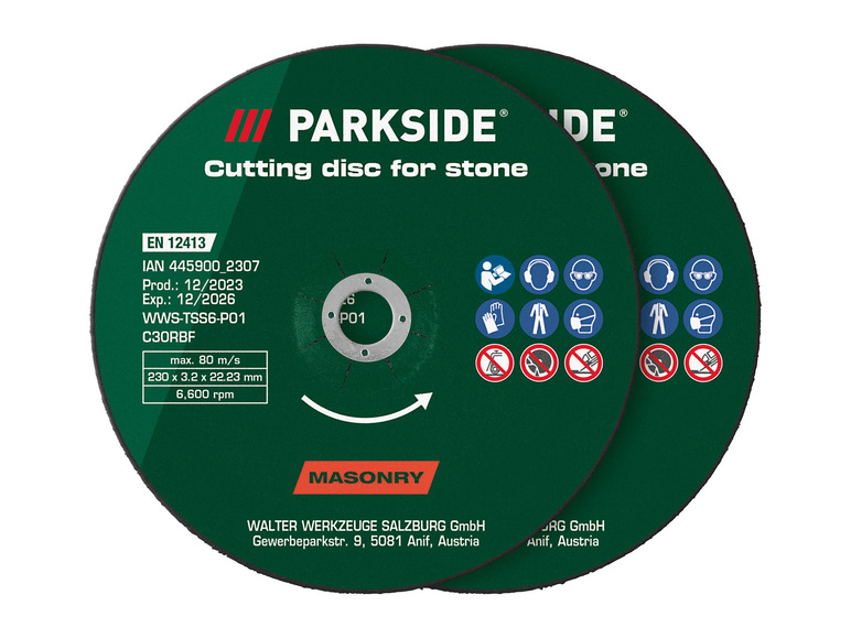 Aller en mode plein écran : PARKSIDE® Kit de disques à tronçonner ou ébavurer ou Disque à tronçonner diamanté, Ø 230 mm - Image 6