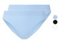 Deux paires de culottes bleues sans couture.