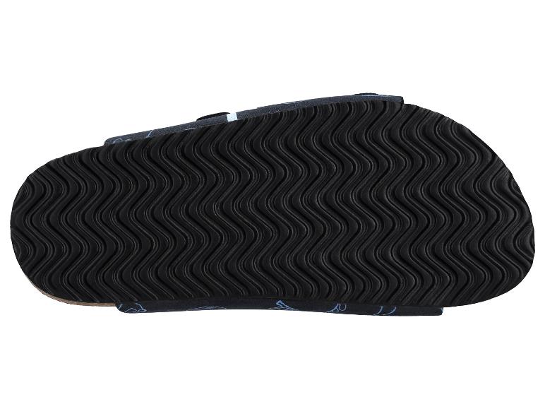 Semelle de sandale avec motif ondulé noir