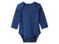 Body bébé bleu foncé à manches longues avec boutons-pression.