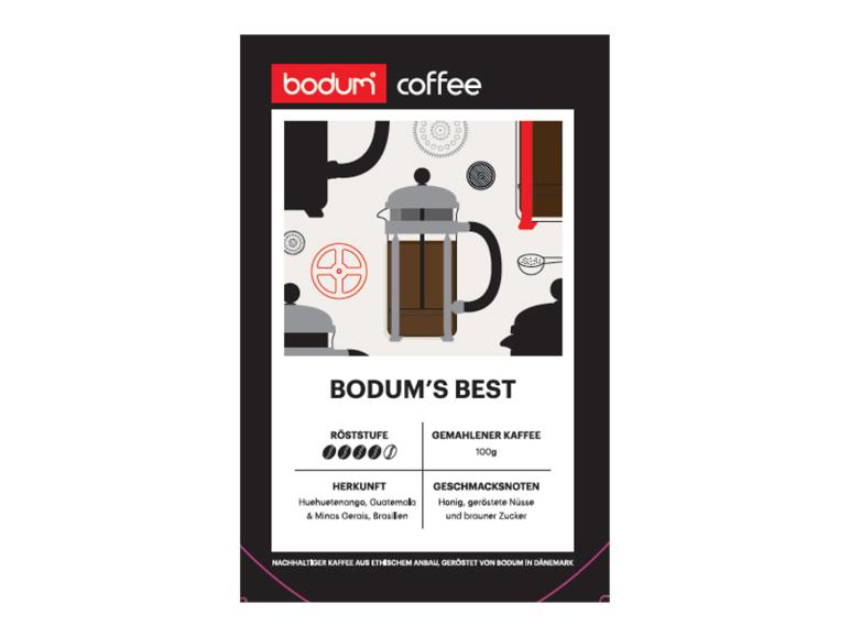 Emballage de café moulu avec informations sur l'origine et les notes de saveur.