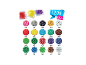 Ensemble de 1200 perles et gemmes colorées assorties pour l'artisanat.