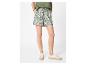 Shorts femme imprimé floral et t-shirt vert olive