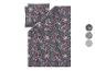 Parure de lit florale avec housse de couette et taies d'oreiller, motif pivoines et feuilles