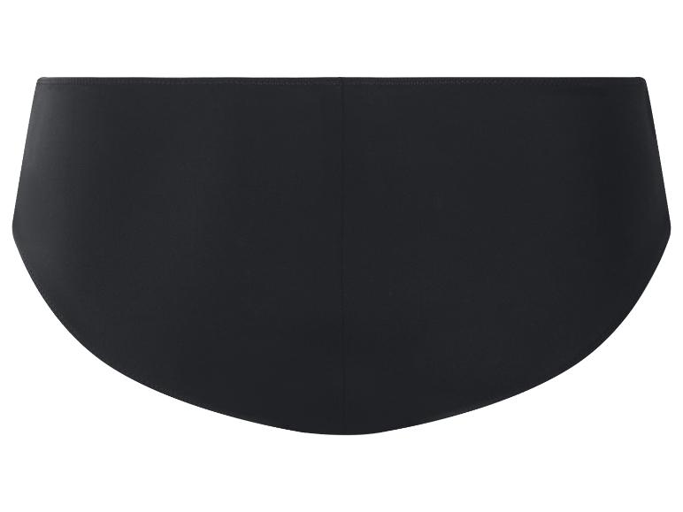 Bas de maillot de bain noir taille haute pour femme.