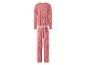 Pyjama femme avec haut à manches longues et pantalon long, motif cœurs.