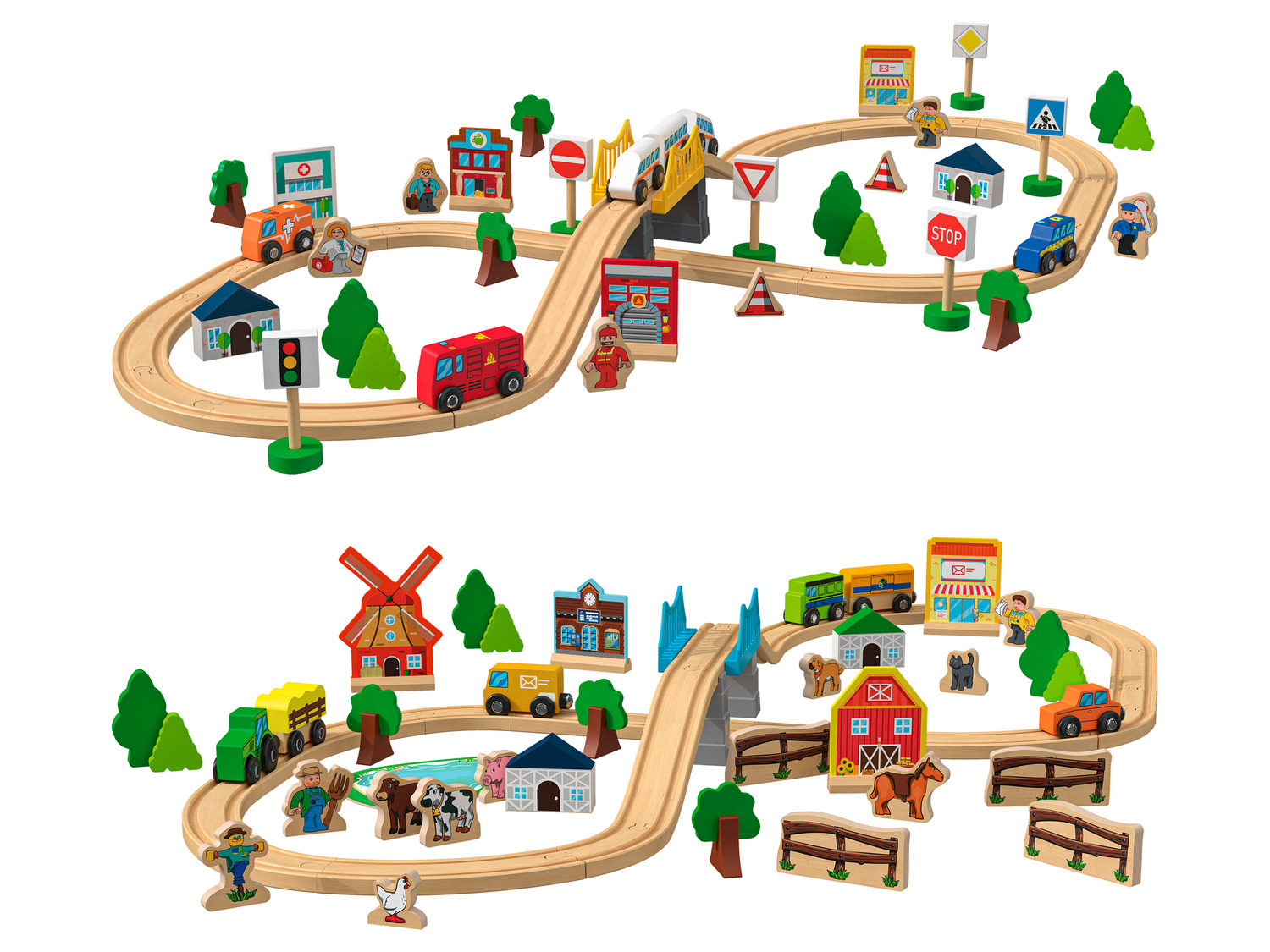 Playtive Set de chemin de fer en bois LIDL