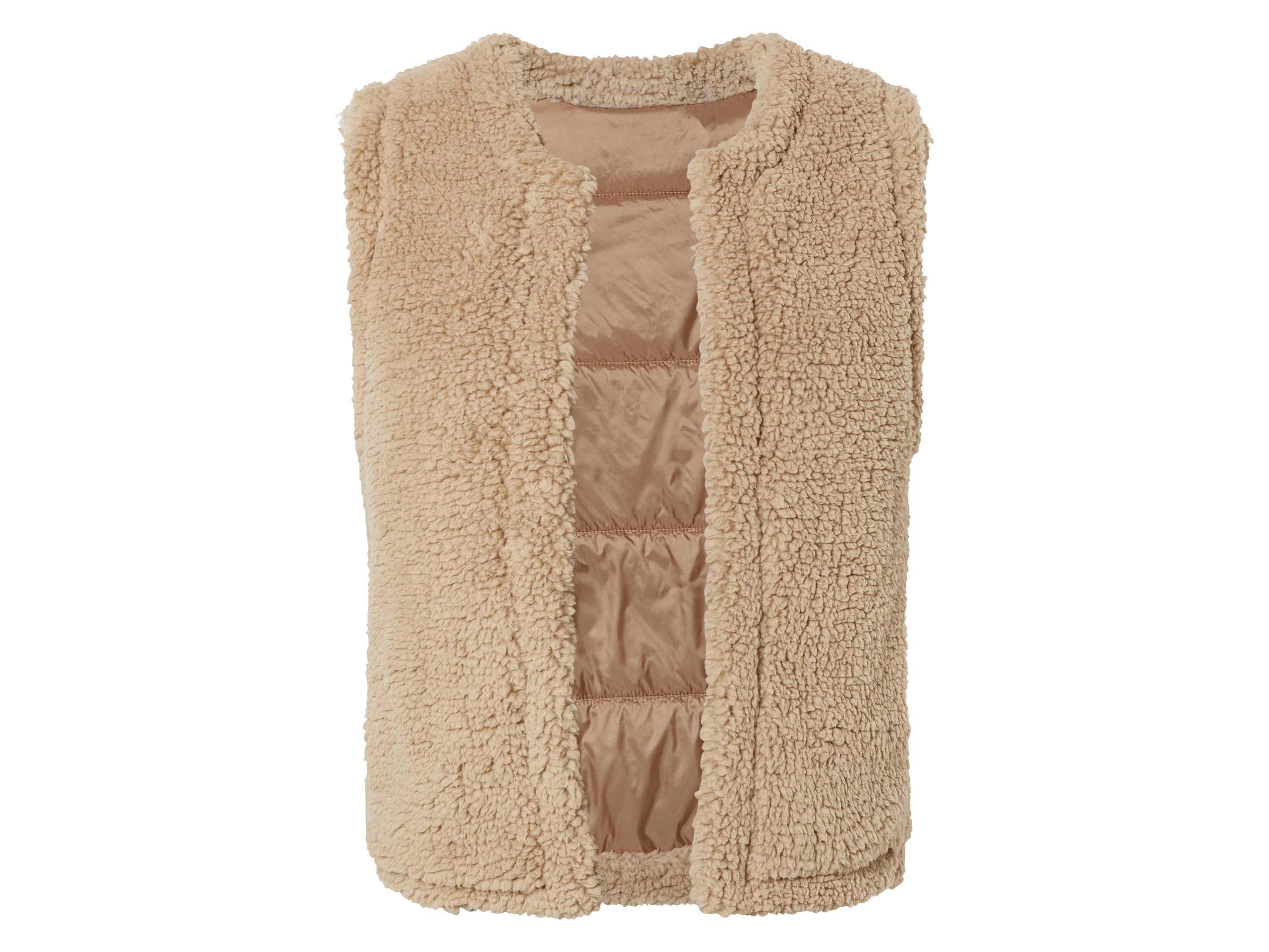 esmara® Gilet sherpa femme  (S (34/36), beige)