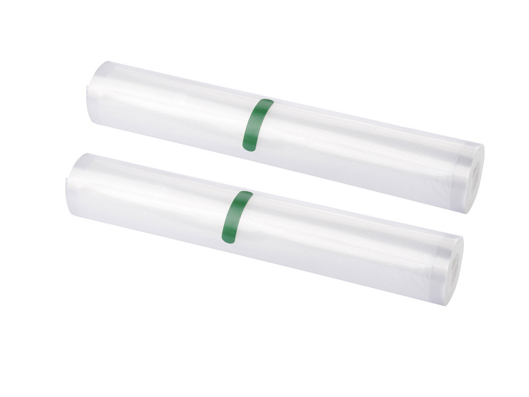 Deux rouleaux de film d'emballage sous vide.