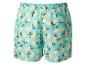 Short de bain homme à fond bleu clair et motif citrons jaunes