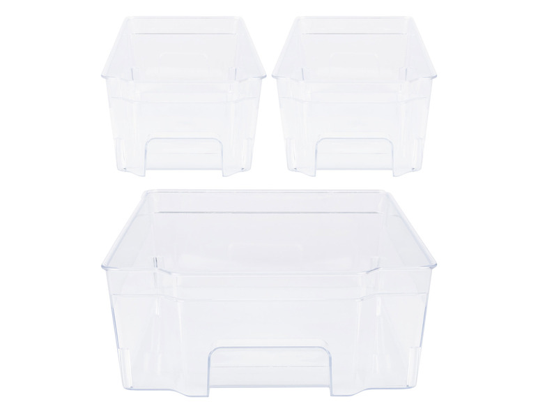 Bacs De Rangement Congélateur Transparents Avec Couvercles 30x20x10 Cm - Empilables, Organisent Frigo