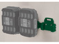 Deux batteries Parkside X20V-TEAM avec un support vert.