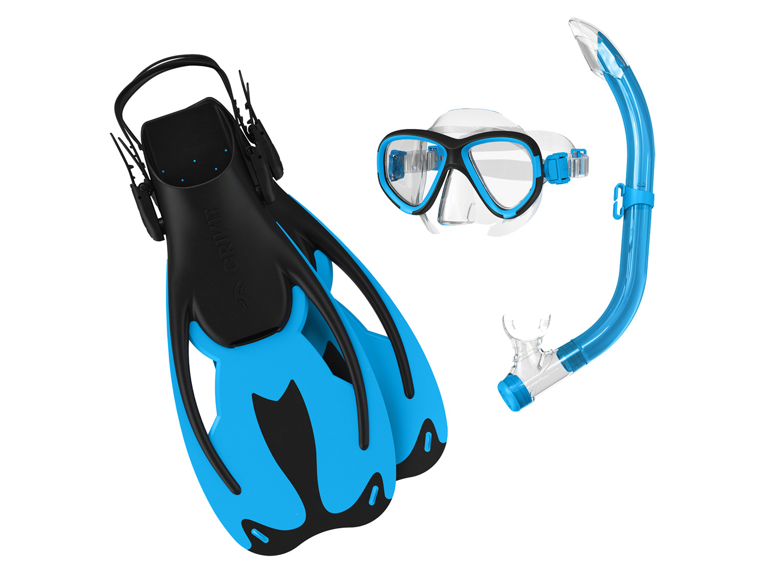 CRIVIT Set de plongée et de snorkeling enfant (S, bleu)