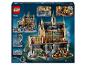 LEGO Harry Potter Château de Poudlard avec des minifigurines et une école de magie.