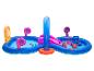 Piscine gonflable pour enfants avec toboggan et jeux aquatiques, thème océan.