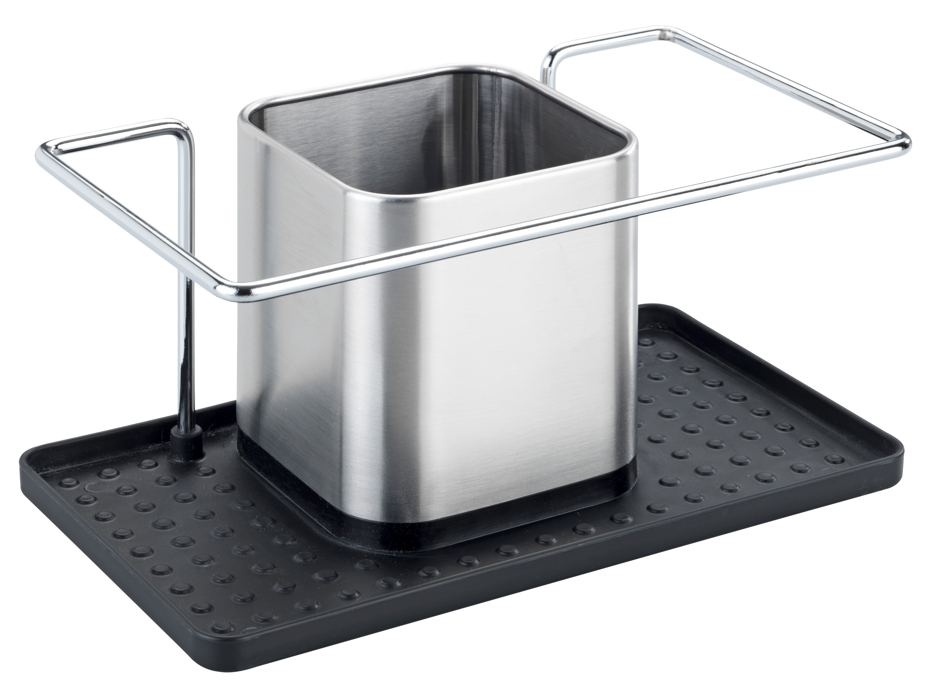 Wenko Organiseur d'évier (carré/acier inoxydable)