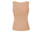 Un débardeur beige sans couture pour femme.