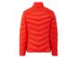Une veste d'hiver rouge à col montant.