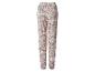 Pantalon de pyjama femme à motif cachemire dans les tons beige, rose et bleu.