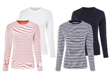 esmara® Lot de 2 t-shirts à manches longues femme