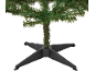 Sapin de Noël artificiel avec aiguilles vertes et pied noir.