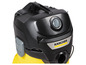 Aspirateur Karcher noir avec des détails jaunes.