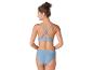 Maillot de bain bleu ciel deux pièces : haut et bas.