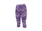 Legging de sport capri violet à motif abstrait et cordon de serrage.