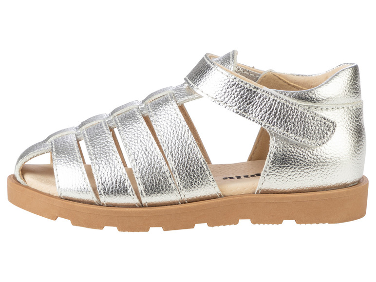Sandales argentées à boucle pour filles