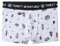 Boxers blancs pour enfants avec imprimé forêt et texte 'FOREST ADVENTURES'