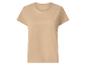 T-shirt uni beige à manches courtes pour femme
