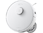 Aspirateur robot blanc avec fonction serpillère vu du dessus.