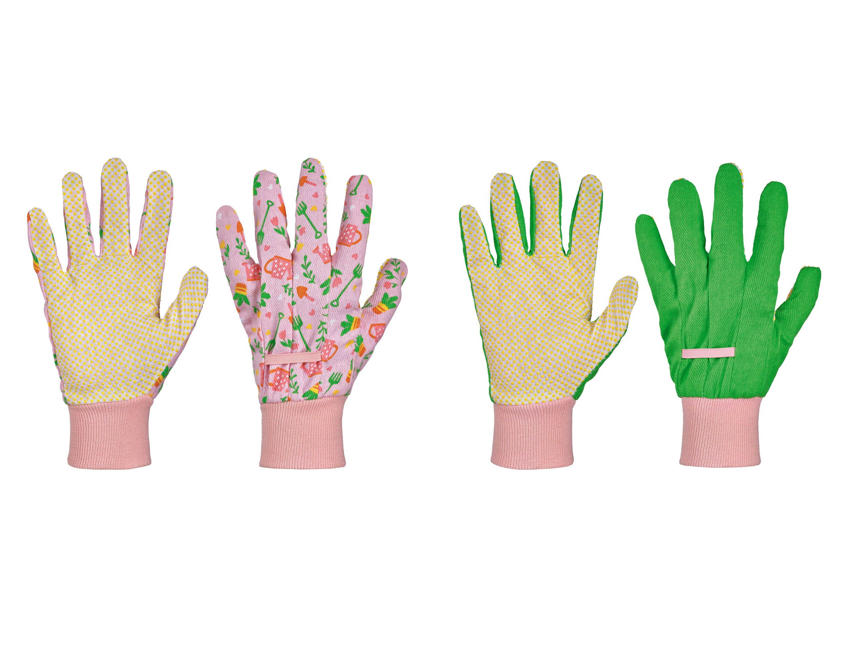 PARKSIDE® Lot de 2 paires de gants de jardin (vert/rose, 7)