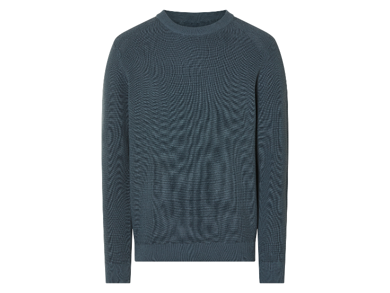 Pull en maille bleu marine pour homme.
