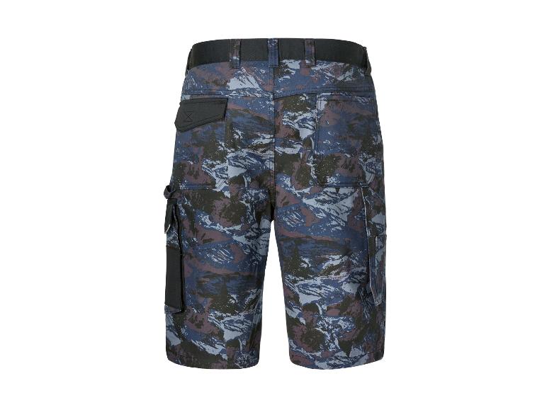 Shorts cargo camouflage bleu marine.