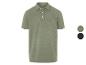 Polo à manches courtes en vert olive et noir.