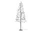 Sapin de Noël LED noir avec base et câble d'alimentation.