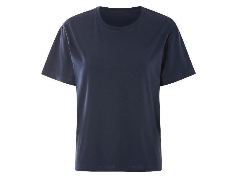 T-shirt bleu marine à manches courtes.